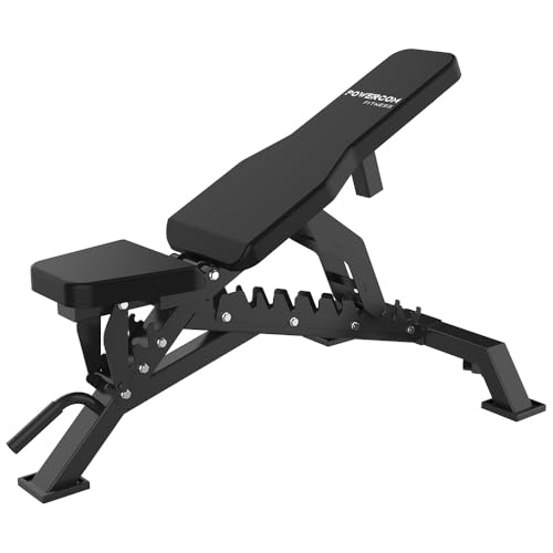 Strength Weight Bench 32 Adjustable Positions Training Benches - Heavy Duty Home Gym Equipment with 1300 LBS Weight Capacity Durable Steel Construction Incline Decline Bench for Full Body Workout - color: Black