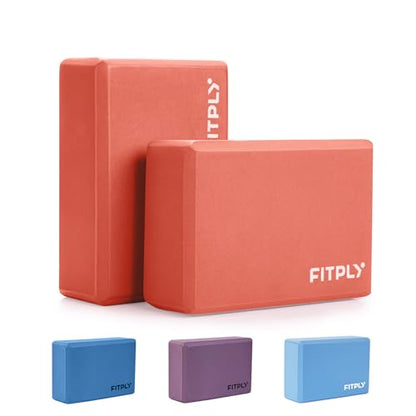 Yoga Blocks 2 Pack - Non-Slip Yoga Brick & Foam Blocks Yoga Set, High-Density Pilates Block for Stretching, Meditation, and Exercise Blocks Foam, Ideal for Deep Poses