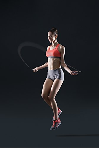 Tangram Smart Rope PURE (App-Connected Smart Jump Rope for Fitness and Workouts, Jump Counter, Adjustable Length, Bluetooth Enabled, Track Calories and Jumps, Dual Ball Bearing Rotation)