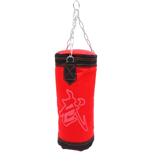PRETYZOOM Boxing Sandbag Kick Sandbag Thickened Hanging Empty Punching Bag Red Hollow Fitness Training Bag for Adult Workout and Karate Practice