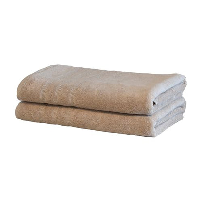 Mosobam Turkish Bath Towels, 2 Pack, 30 x 58 in, 700 GSM, Light Taupe - color: Light Taupe, size: Bath Towels, Set of 2