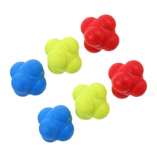 SUPVOX 6pcs Smart Reaction Ball Hexagon Training Ball Eye Coordination Game Hockey Training Equipment Improve Reflexes