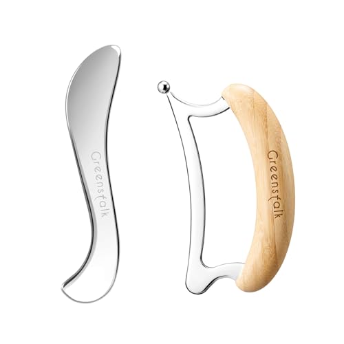 2 in 1 Stainless Steel Gua Sha Massage Tool Set for Muscle Relief, Muscle Scraper Tools,Portable Body Scrapers Tool for Neck, Back, Feet Recovery.