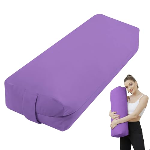 Rectangular Yoga Bolster Pillow, Meditation Pillow for Yin & Restorative Yoga, Filled with Wasted Sponge