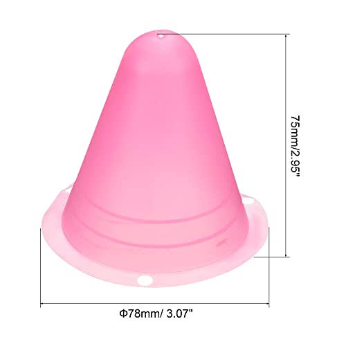 PATIKIL Agility Cones, 20 Pack Sports Cones Training Marker Round Head for Football Roller Skating Outdoor Activity, Pink