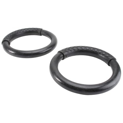 TOYANDONA ABS Gymnastic Rings 1 Pair Black for Home Fitness Workouts
