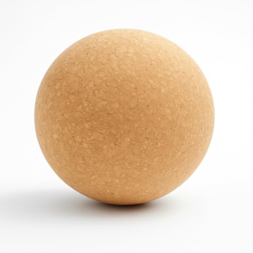 Edemsport Eco Cork Massage Ball – Natural Cork for Yoga, Pilates, Trigger Point & Deep Tissue Massage, Myofascial Release & Muscle Relief Tool (2.36/2.76/3.94 inch – Choose Size) (2,36)