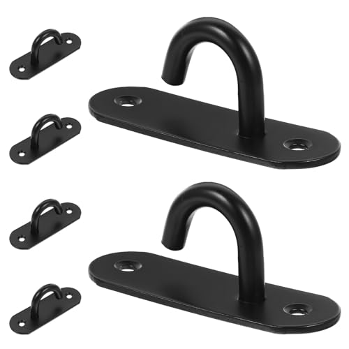 ORFOFE 6pcs Resistance Band Wall Anchors with Large Opening Hooks, 304 Stainless Steel Exercise Strap Mounts for Home Gym, Yoga, Pull-ups, and Strength Training