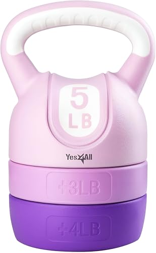 Yes4All Kettlebell Sets - Adjustable Kettlebell Set for Strength Training - Kettlebells Adjustable Weight for Versatile Workouts - color: A. Purple, style: A. Single