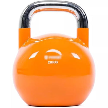 Kettlebell Weights Women's Shaping Competitive Kettle Bells, Gym Electroplated Steel Dumbbell, Strength Training Equipment, Swing/Lift(Orange-28kg) - color: Orange-28kg
