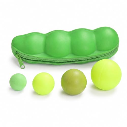 2 Soft & 2 Hard Massage Lacrosse Balls (4 Sizes) for Myofascial Release – Small Pressure Point & Mobility Therapy Balls for Hand, Foot & Neck – Mini Fascia Yoga Massager for Travel