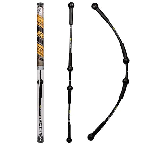 BendyBar Flexible Weighted Resistance Bar to Improve Joint Mobility, Core Strength & Balance, Adjustable Height - size: MAX