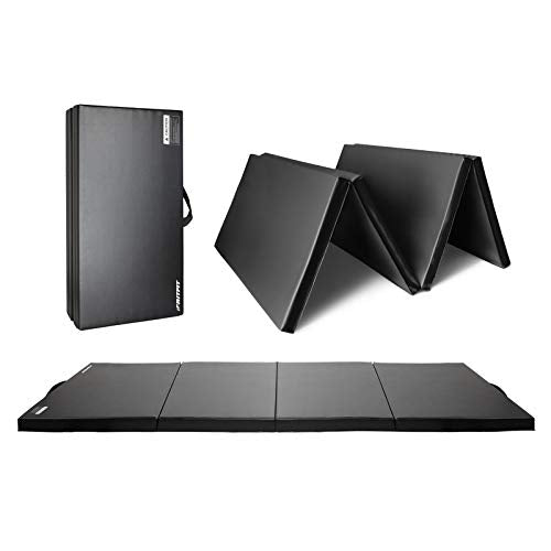 RitFit Upgraded Folding Exercise Mat, 2 Inch Thick Gymnastics Mat - color: Black(4' x 10')