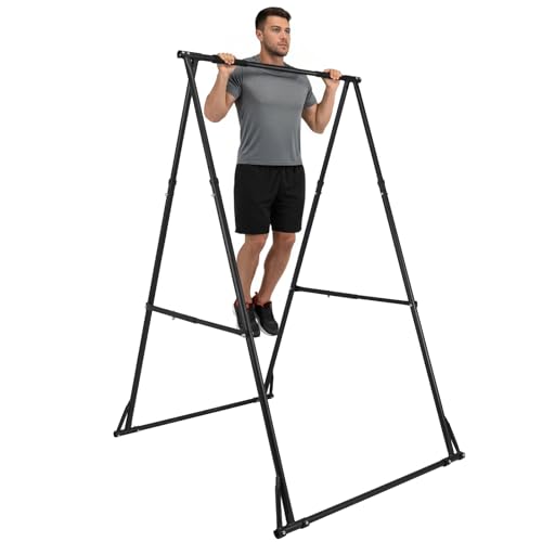Generic Foldable Free Standing Multifunctional Exercise Rack 771.6LBS Capacity Portable Pullup Bar Station for Home Gym Equipment