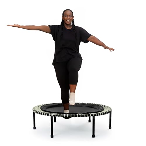 bellicon Mini Trampoline | Bungee Suspension up to 260 lbs | Indoor Fitness Rebounder for Adults | Screw-in Legs
