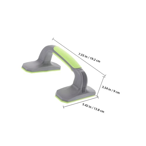 Ciieeo Pushup Bars for Home Gym, Non-slip Plastic Push up Handles with Grip, 1 Pair Gray and Green, Strength and Balance Training Equipment for Men and Women