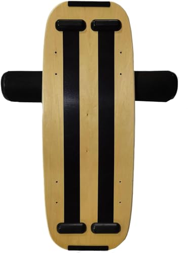 Balance Board Surf Trainer with Adjustable Stoppers - 2 Different Distance Options Balance Board for Surfing, Snowboarding, Skiing, Skateboarding, 300lbs Capacity