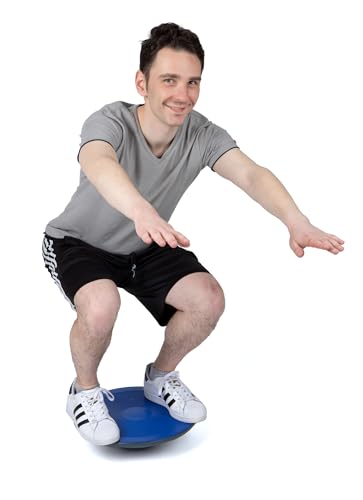 Mind Reader Balance Board, Exercise Equipment, Workout Equipment, Fitness, Balance Trainer, 15.75"L x 15.75"W x 3.75"H, Blue