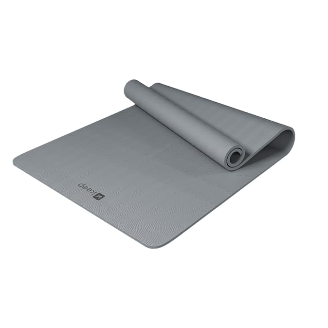 KEEP Yoga Mat - Premium 9mm Thick Exercise Mat, Anti-Tear 32'' Extra Wide Fitness Mat with Strap for Men & Women, Non Slip Yoga Equipment for Home Yoga, Pilates, Gym, Stretching, Floor & Fitness Workouts