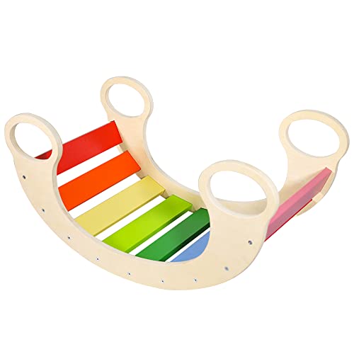 Waldorf Wooden Rocking Play (Rainbow)