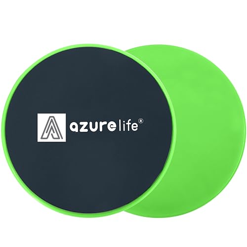Exercise Core Sliders, Dual Sided Exercise Gliding Discs Use on Carpet or Hardwood Floors, Light and Portable, Perfect for Abdominal&Core Workouts - color: Green