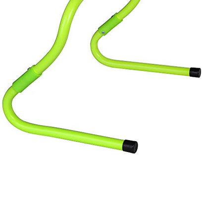 HolaHatha Agility Hurdle, Indoor Outdoor Sports Training Equipment for Track, Basketball, Football & Soccer - Height Adjustable, Bright Green