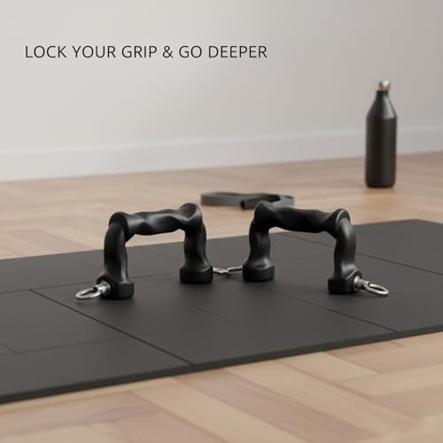 Push Up Handles Pair, PP Plastic Push-up Stands with Textured Grip for Home Gym Strength Training (1 Pair) - size: 8.66 x 3.15 x 1.57 in