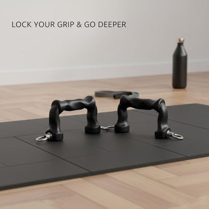 Push Up Handles Pair, PP Plastic Push-up Stands with Textured Grip for Home Gym Strength Training (1 Pair) - size: 8.66 x 3.15 x 1.57 in