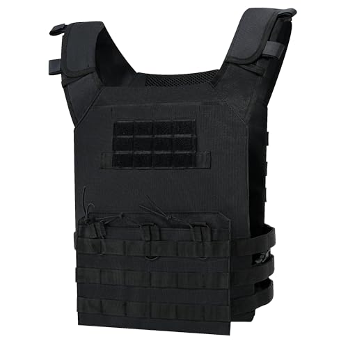 TACWINGS Outdoor Tactical Vest,Ultra-Light Breathable Adjustable Lightweight Airsoft Vest for Outdoor Paintball Training
