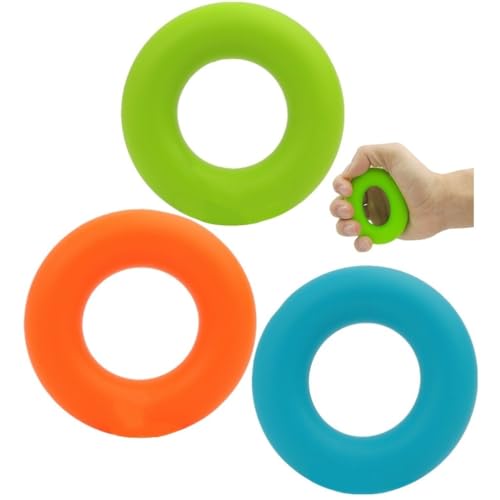 3 Resistance Levels Hand Grip Strengthener, Grip Strength Trainer, Finger Exerciser, Forearm Exerciser Trainer Workout Equipment for Stress Relief