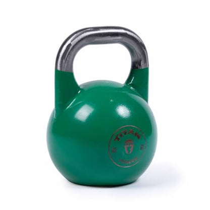 Titan Fitness Competition Kettlebell, Single Piece Casting, KG Markings, Full Body Workout - size: 62.0 Pounds
