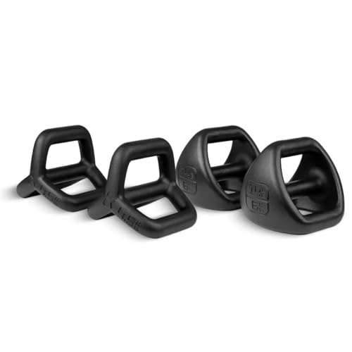 TRX YBell Pro Series 3-in-1 Dumbbell, Kettlebell and Push Up Stand Workout Equipment | Commercial Grade Powder Coated Surface | Perfect for Strength Training & Conditioning Workouts | 2 Pack
