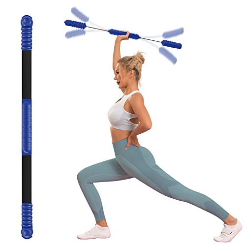 Fitness Bar, Elastic Resistance Exercise Bar for Strength Training - color: Blue