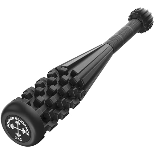 POWER GUIDANCE Macebell Steel Clubbell (2kg-10kg) – Indian Club with Massage Surface for Shoulder Mobility, Grip Strength & Rehabilitation – Solid Steel Weighted Club with Rubber Coating for Home Gym, BJJ & Wrestling