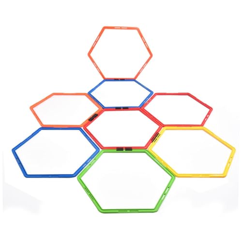 Hemoton Footwork Enhancer 6pcs Soccer Training Rings Agility Drills Equipment for Football Basketball Safe Durable Random Color