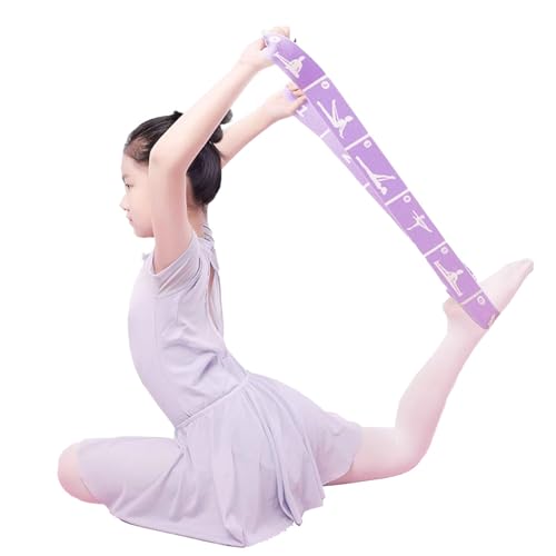 Adjustable Stretch Strap for Kids, 8-Loop Elastic Resistance Band for Children Gymnastics, Ballet Dance, Yoga, Stuff，Pilates & Flexibility Training, Home Exercise Equipment for Girls