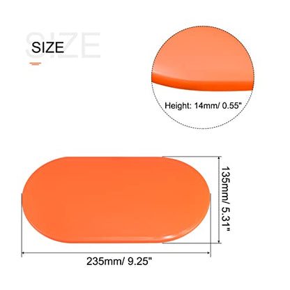 Generic Exercise Core Sliders, Oval Glider Discs with Feet Covers, Dual Sided Usage in Home Gym for Full Body Workout, Orange