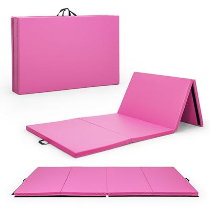 CAP Barbell All Purpose Folding Anti Tear Exercise Training Aerobic Fitness Gym & Gymnastics Balance Mat | Multiple colors - color: Pink, style: 10' x 4' x 3.0" Thick