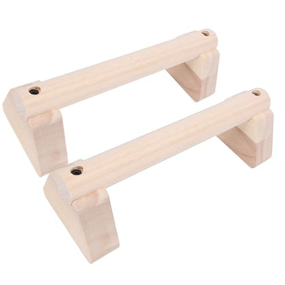 Wooden Parallettes Push Up Bars, Anti Slip Handstand Bars, Handstand Trainer Push Up Handles for Strength Training and Calisthenics, Home Workout Equipment - size: 25cm