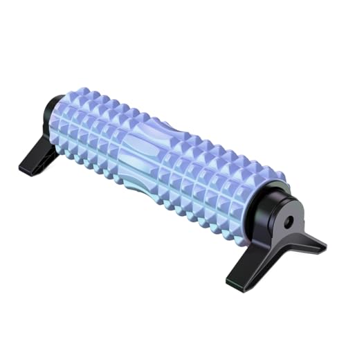 New Upgrade Bracket Foam Roller with Stand for Back Leg Pain, 21 Inch Firm Deep Tissue Muscle Massager for Sore Muscles (Blue) - color: Blue