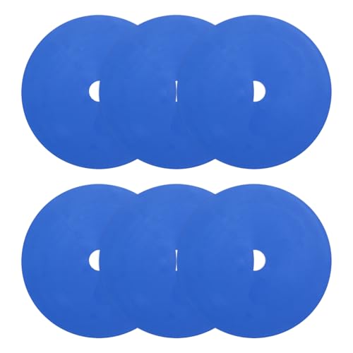 PATIKIL Spot Markers, Non-Slip Floor Dots Agility Markers Flat Field Cones Poly Dots with Hole for Gym Speed - color: Blue