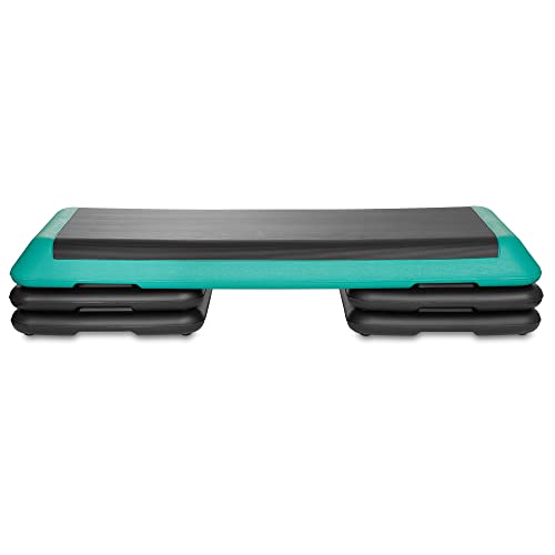 Philosophy Gym Aerobic Exercise Adjustable Step Platform, Health Club Size, with 4 Risers Included