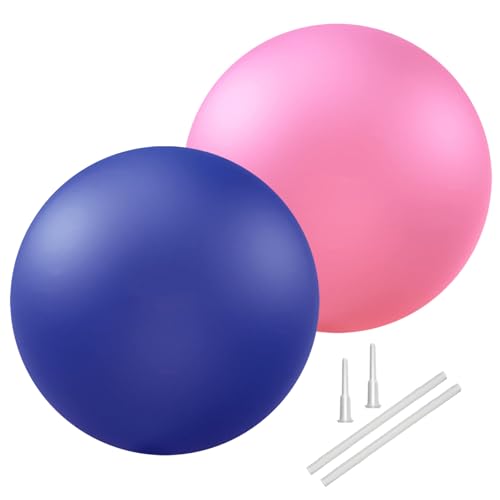 PL-0003 Soft Exercise Ball, Anti-Burst Yoga Ball Chair Supports 2200lbs PL-0003 - color: Blue&Pink
