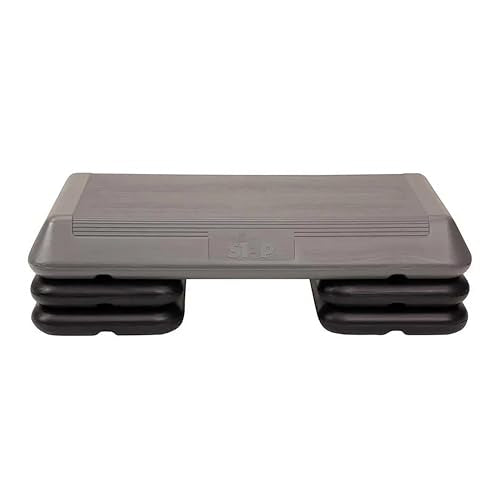 Freestyle STEP Exercise Step Platform, Circuit Size Stepper for Exercise at Home - color: Silver/Black, style: 4 Risers