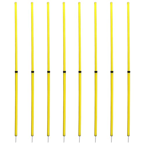 BlueDot Trading Soccer Agility Poles | Telescopic, Fixed & Collapsible Options (4, 6, 8 Piece Sets) Speed Training Poles for Agility Drills, Outdoor Games, Football & Sport Training Equipment - size: 8, style: Adjustable
