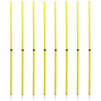 BlueDot Trading Soccer Agility Poles | Telescopic, Fixed & Collapsible Options (4, 6, 8 Piece Sets) Speed Training Poles for Agility Drills, Outdoor Games, Football & Sport Training Equipment - size: 8, style: Adjustable