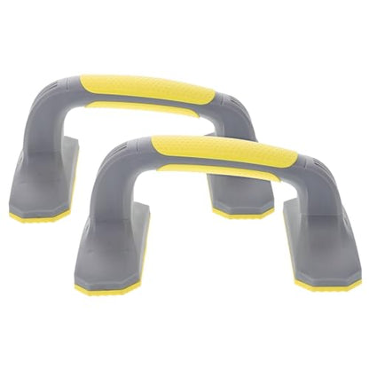 2Pcs Pushup Handles for Floor Workout Anti-slip Soft Plastic Bars with Stable Grip and Bottom Pads Portable Strength Training Equipment for Home Fitness and Body Sculpting