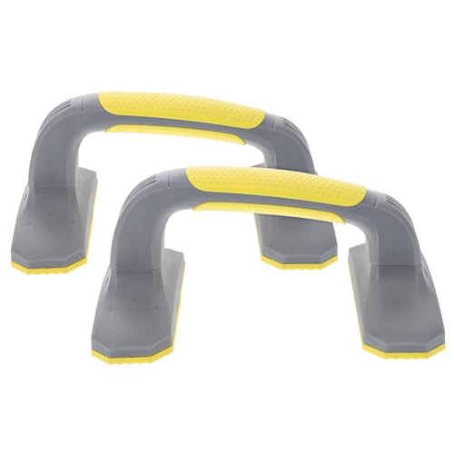 2Pcs Pushup Handles for Floor Workout Anti-slip Soft Plastic Bars with Stable Grip and Bottom Pads Portable Strength Training Equipment for Home Fitness and Body Sculpting