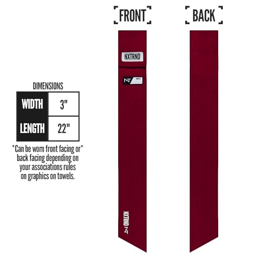 Nxtrnd Streamer Football Towel, Thin Sports Towel, Dries Hands & Football Accessories (Maroon) - color: Maroon