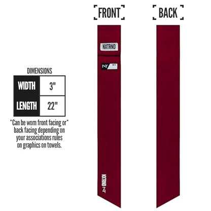 Nxtrnd Streamer Football Towel, Thin Sports Towel, Dries Hands & Football Accessories (Maroon) - color: Maroon
